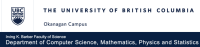 UBC Okanagan Campus logo for the Department of Computer Science, Mathematics, Physics and Statistics logo