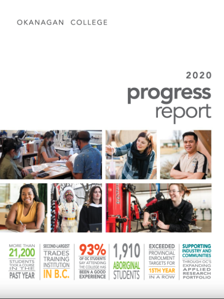 2020 Progress Report cover design