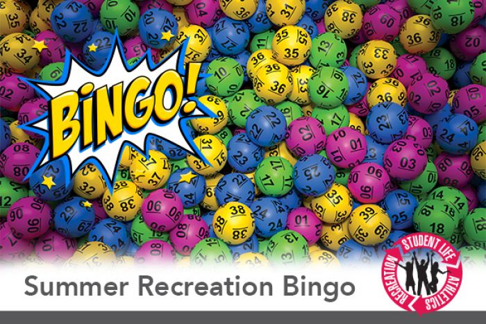 Bingo balls for Summer Recreation Bingo event