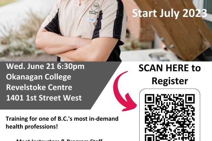 Poster for Health Care Assistant Info Session