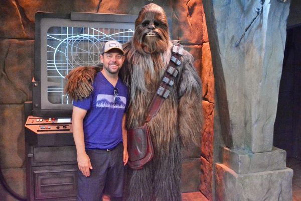 Entrepreneurship Professor Andrew Klingel hangs out with Chewbacca during a holiday break