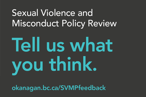 Sexual Violence and Misconduct Policy Review. Tell us what you think. 