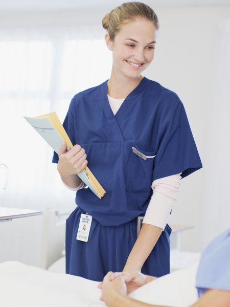 Nurse with patient