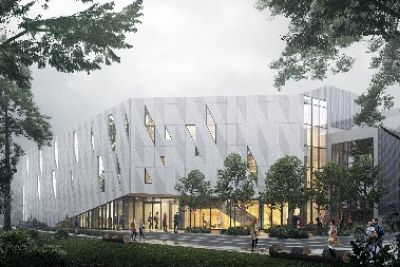 Rendering of the Health Sciences Centre