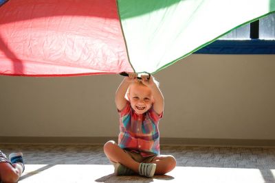 A child playing in an Early Childhood Education setting.