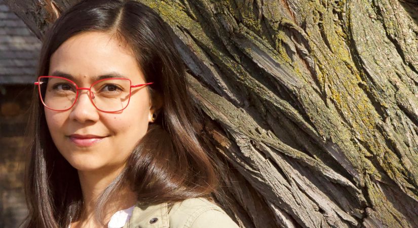 English and Fine Arts Professor Corinna Chong enjoys a break in nature.