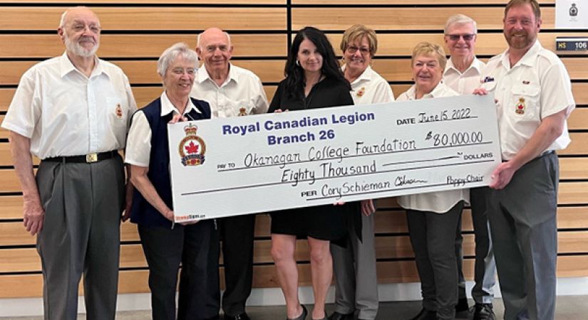 Royal Canadian Legion cheque presentation